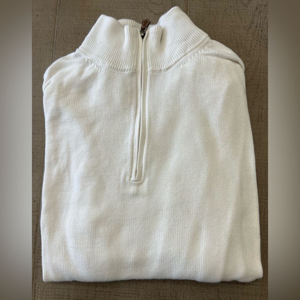 Brooks Brothers White Knit Sweater